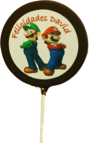 Piruletas de Chocolate de Marios bros